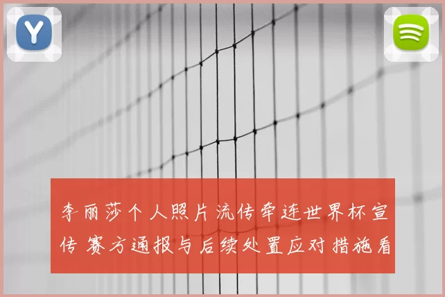 李丽莎个人照片流传牵连世界杯宣传 赛方通报与后续处置应对措施看点